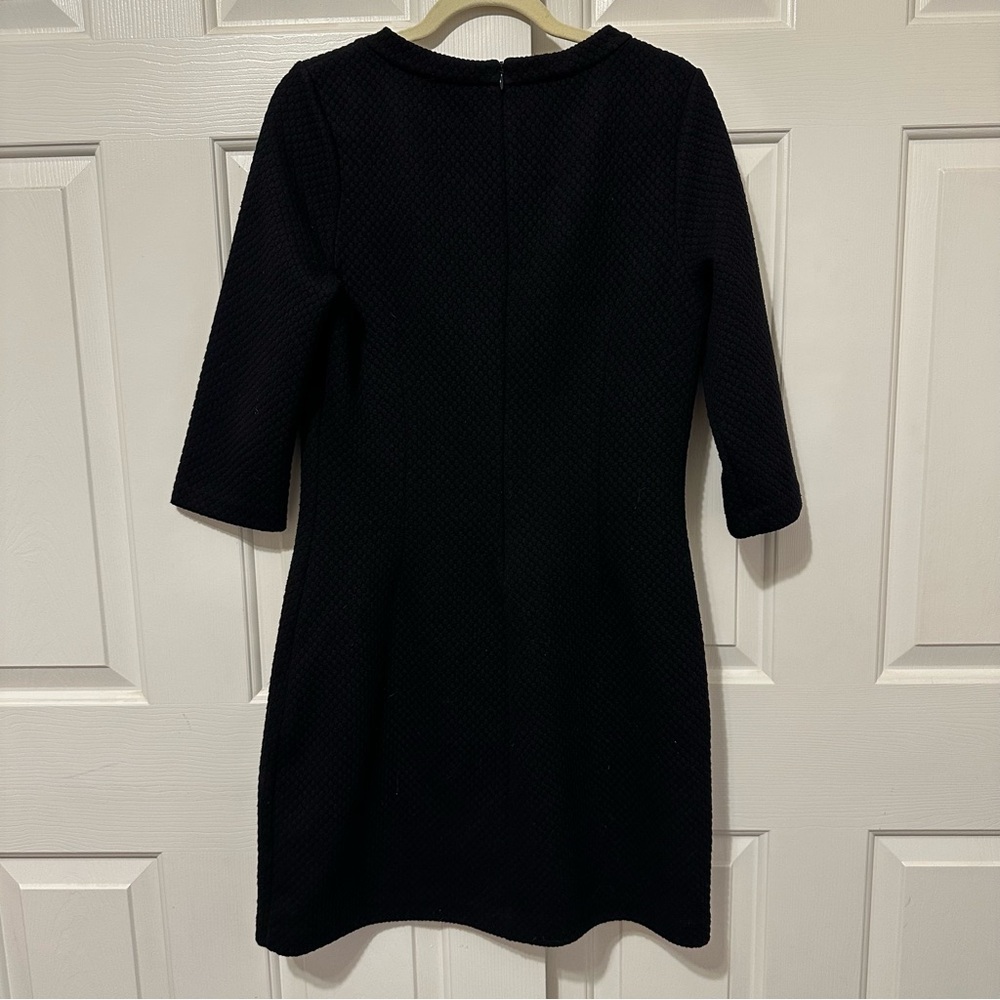 Boden Black Textured Midi Dress